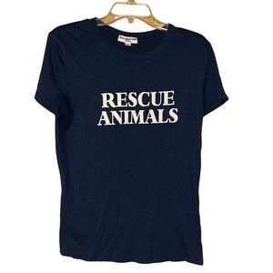 Sub Urban Riot Rescue Animals Graphic T-Shirt Women’s Medium Navy Blue Soft Tee